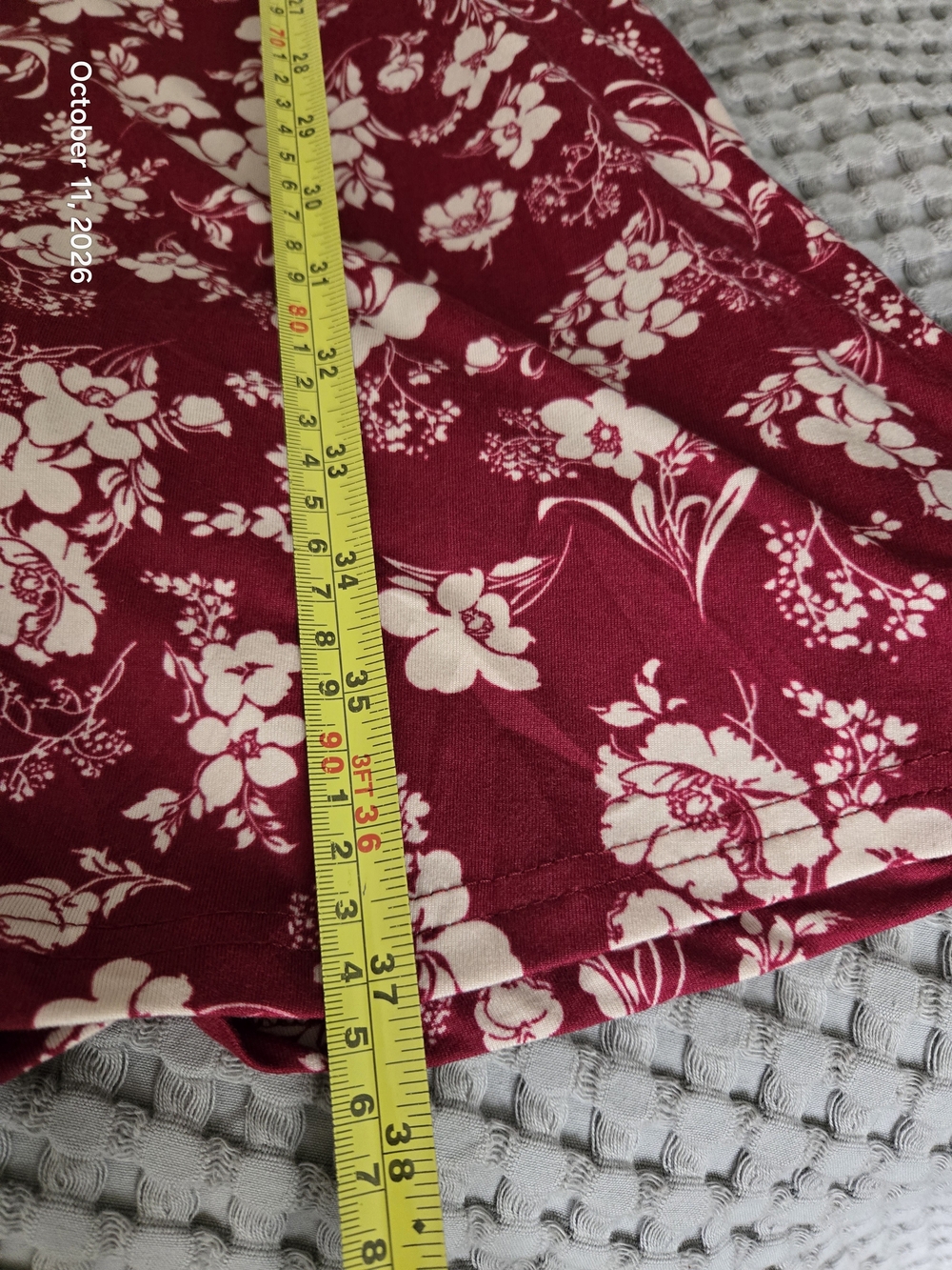 Floral Print Summer Dress XL - Red and White